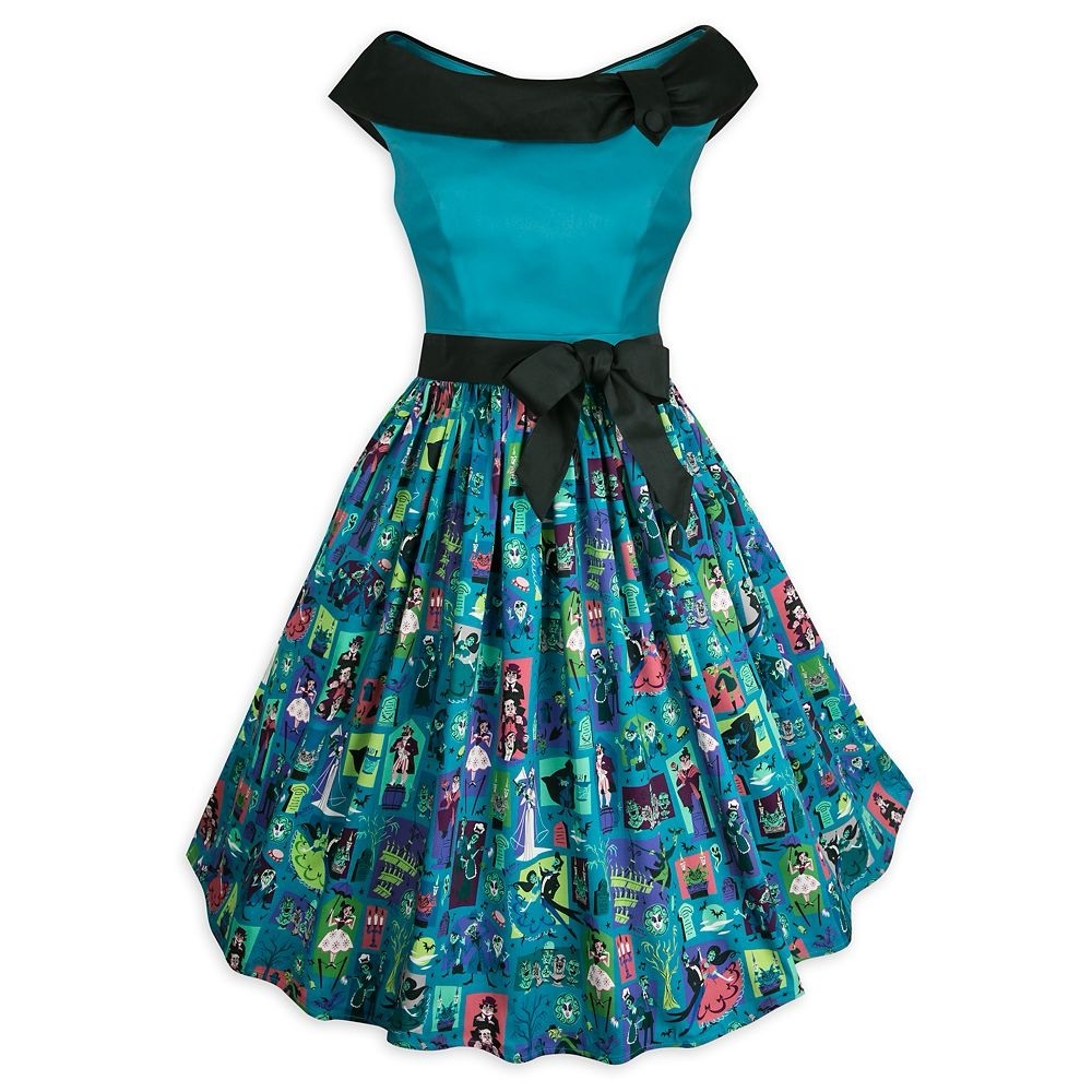Disney Strapless Dress in Blue and Green